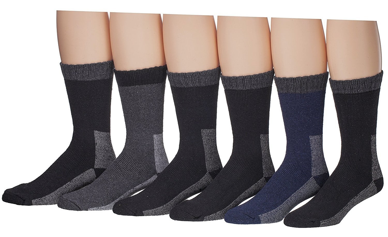 6 Pair Pack Of excell Mens Cotton Thermal Boot Socks (238)