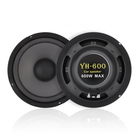 6.5 inch 600W 2-Way Car HiFi Coaxial Speaker, Pair Full Range Frequency Speaker