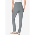 thumbnail image 3 of Woman Within Plus Size Tall Knit Hassle-Free Pull-On Elastic-Waist Pants, 3 of 4
