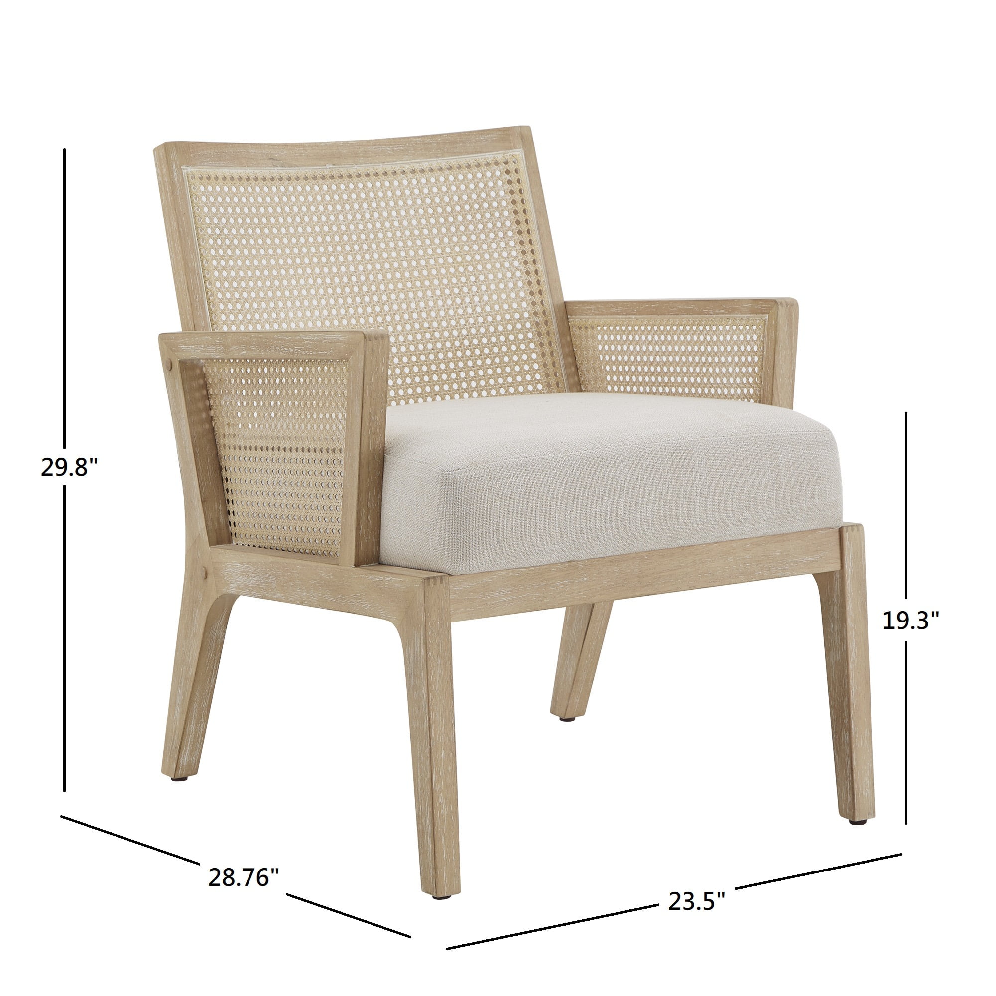 Weston Home Joram Lounge Chair, Beige