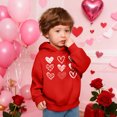 thumbnail image 6 of Posijego Girls Valentine's Day Hooded Tops Loose Lightweight Hoodie Pullover Sweatshirt Long Sleeve Oversized, 6 of 8