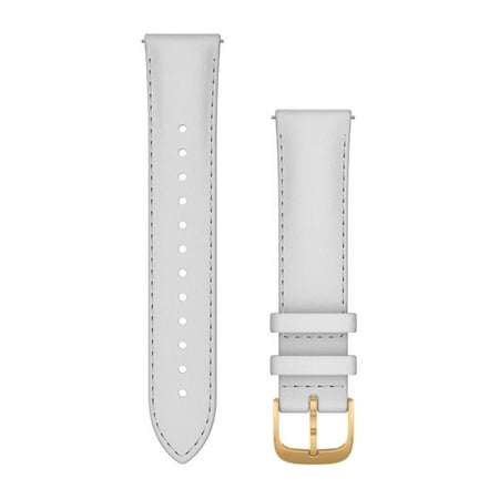 Garmin Quick Release Bands (20 mm), White Italian Leather with 24K Gold PVD Hardware