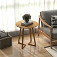 thumbnail image 2 of Costway 24" Round Side Table Solid Rubber Wood End Table Beside Sofa&Bed for Small Space, 2 of 10