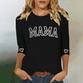 thumbnail image 3 of BVOFAR Mama Shirts for Women Round Neck 3/4 Sleeve T-Shirts Casual Letter Print Tops Mother's Day Gifts Loose Fit Tees, 3 of 5