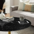 thumbnail image 7 of Lippa 36" Artificial Marble Coffee Table Gold Black, 7 of 7