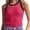 Hot Pink, variant on WEIee Tank Top for Women Shirts for Women Summer Crewneck Sleeveless Blouse Solid Color Lightweight Slim Fit Tops Lady Work Tank Tee Black L