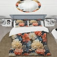 thumbnail image 2 of Designart "Contemporary Botanical Chic I" Beige Floral Bedding Covert Set - Cottage Bed Set With 2 Shams, 2 of 5