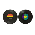 thumbnail image 4 of Vinyl Drink Coasters 4 pk Retro Style, 4 of 4