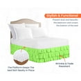 thumbnail image 2 of SGI Bedding 14 Inch Multi Ruffled Bed Skirt | Microfiber Bed Skirt | Fade Resistant, Wrinkle Free, Anti-static, Decorative, Extra Storage Space, Clutter-Free | King, Parrot Green, 2 of 8