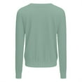 thumbnail image 5 of MESSUEN Crew Neck Sweater for Women Long Sleeve Sweaters for Women Winter Sweaters for Women Oversized Sweater Winter Sweaters Cute Sweaters Women Winter Sweater Light Green XL, 5 of 5