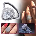 thumbnail image 3 of CILENON Crystal Rings Fashion Pear-Shaped Drop-Shaped Zircon Ring Party Ladies Wedding Bridal Ring Gift 5-10 Diamond Band Rings for Women Engagement Rings Gold Band Ring Woman(white,9), 3 of 6