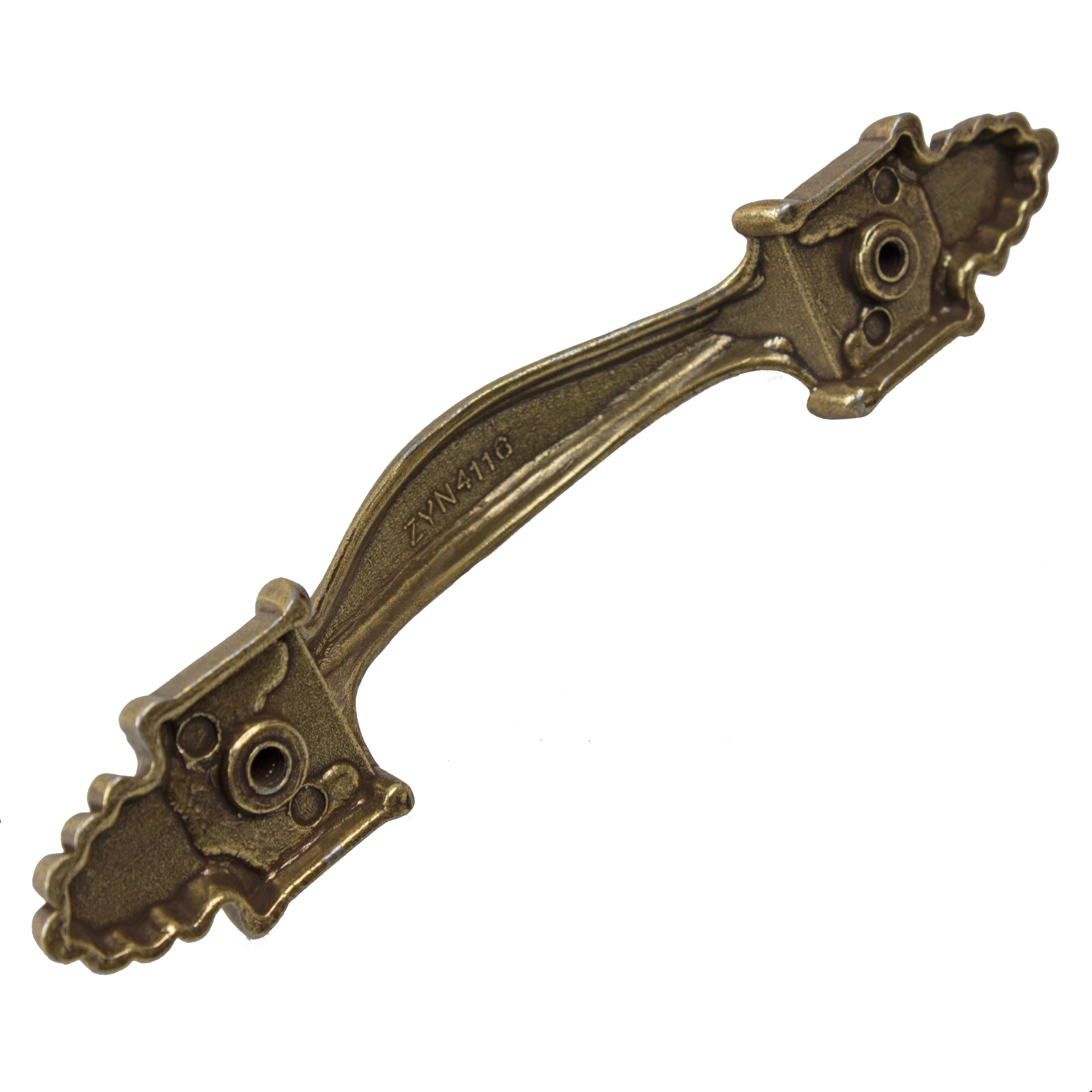 GlideRite 3.50 in. Center Rustic Cabinet Pull, Antique Brass