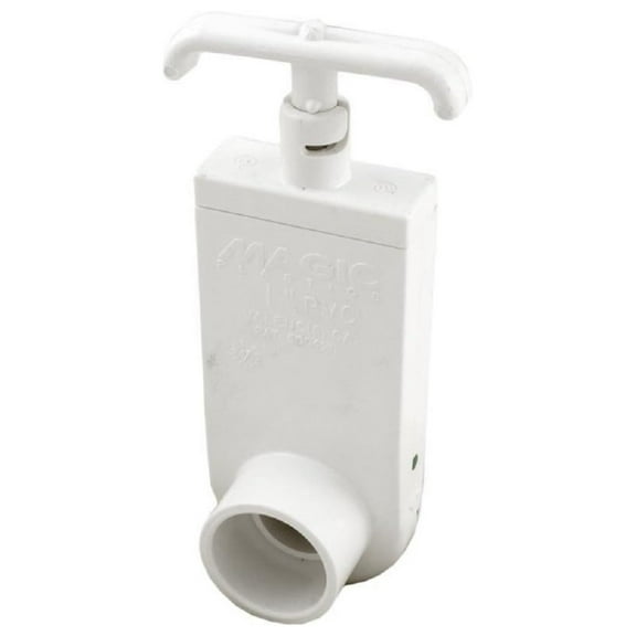 1" PVC Gate Valve, UniBody Magic 1" Slip x 1" Slip, 100 PSI - Irrigation & Water Control Valve for Plumbing Systems