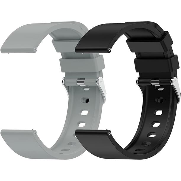 ZHAOCHENG Pulsera de reloj inteligente de 22 mm - 2 pulseras de silicona de liberación rápida, correa de repuesto para Samsung Galaxy Watch/Huawei Watch/Garmin/Fossil/Amazifit, para mujeres y hombres,