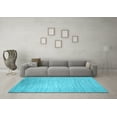 thumbnail image 3 of Ahgly Company Indoor Square Oriental Light Blue Industrial Area Rugs, 8' Square, 3 of 4