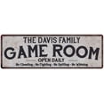 thumbnail image 1 of THE DAVIS FAMILY Game Room Country Metal 6x18 Sign 106180042154, 1 of 1