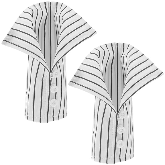 1 Pair Detachable Striped Shirt Cuffs for Men and Women, Fashionable Decorative Wrist Accessories, False Sleeve Shirt Cuffs