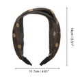 thumbnail image 3 of Unique Bargains 1 Pc Fashion Polka Dot Mesh Wide Headbands for Women Brown, 3 of 6