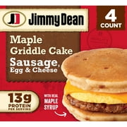 Jimmy Dean, Egg and Cheese Maple Griddle Cake Sandwich, 18.8 oz, 4 Count, (Frozen)