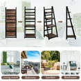 thumbnail image 5 of Fionafurn Wooden 4-Tier Ladder Shelf Foldable Bookshelf Plant Stand Display Shelf, Black + Brown, 5 of 8