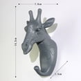 thumbnail image 4 of 3 Unids Cabeza de Animal Gloria para proteger Llave Colgador de Pared Decorativo Gris, 4 of 9