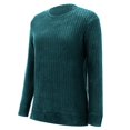 thumbnail image 5 of VISALY Pullover Crewneck Sweatshirt Tunic Sweatshirt Long Sleeve Shirts Loose Fit Casual Tops Fall Fashion Pullover Sweaters Side Oversized Sweatshirt Pullover Women Sweater Shirts Army Green L, 5 of 9