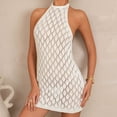 thumbnail image 2 of Tqyyweavej Womens Bathing Suit Halter Coverups Dresses Sleeveless Sheer Swim Coverup Solid Color Slim Cover Ups for Swimwear Women, 2 of 8