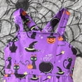 thumbnail image 5 of Cotton Halloween Romper Toddler Baby Girls Halloween Jumpsuit Sleeveless Sling Flared Bottoms Pumpkin Romper, 5 of 6