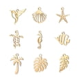 thumbnail image 2 of Colgante de 5 piezas de acero inoxidable con diseño Tropical de caballito de mar, tortuga marina, estrella de mar y concha, accesorios de joyería DIY, venta al por mayor, 2 of 4