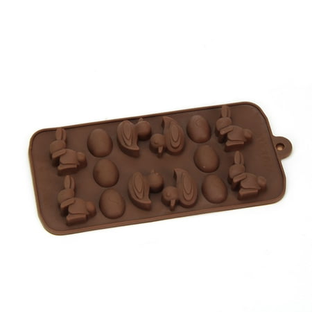 

3Pcs Silicone Mold 12 Cavity Easter Egg Animal Shape Chocolate Mould DIY Fondant Jelly Ice Cube Bakeware