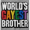 thumbnail image 2 of Worlds Gayest Brother Sibling Pride Zip Hoodie Sweatshirt Men Brisco Brands S, 2 of 6