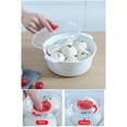 thumbnail image 4 of Nvzi Cuenco para fideos, plato de almacenamiento, cuenco para sopa con asa, fácil de guardar, utensilios de cocina, color blanco, 4 of 4