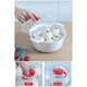 thumbnail image 4 of Nvzi Cuenco para fideos, plato de almacenamiento, cuenco para sopa con asa, fácil de guardar, utensilios de cocina, color blanco, 4 of 4