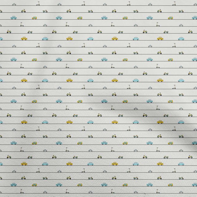 oneOone Georgette Viscose Off White Fabric Transport Craft Projects Decor Fabric Printed By The Yard 42 Inch Wide