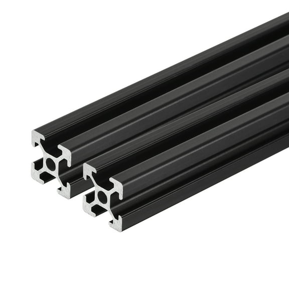 2020 T Slot Aluminum Extrusion 250mm(9.8 Inch) Black for 3D Printer Laser Engraving Machine 2 Pcs