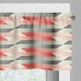 thumbnail image 5 of Ambesonne Modern Valance & Curtain, Geometric Grid Lines, 55"x30", Charcoal Grey Scarlet, 5 of 6