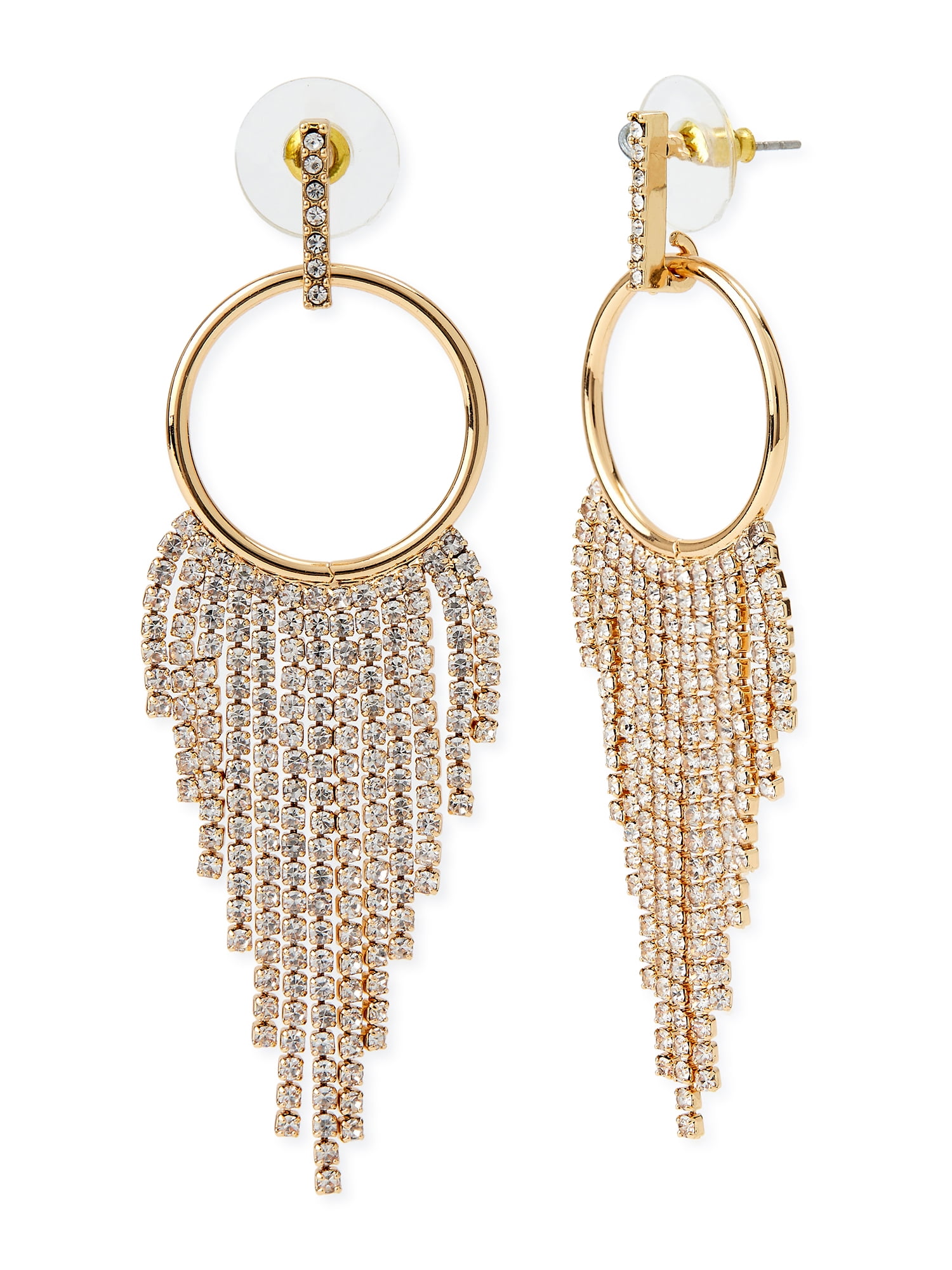 Sofia Jewelry by Sofia Vergara Women’s Fringe Hoop Earrings