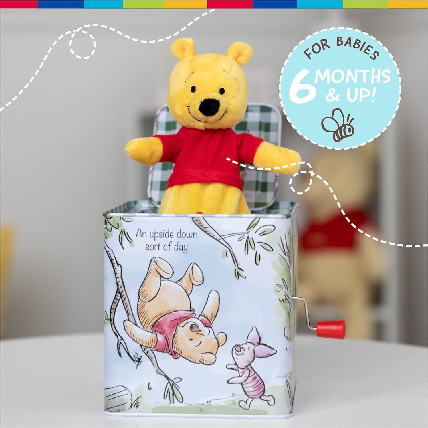 Kids Preferred Disney Baby Winnie The Pooh Jack-in-The-Box - Musical Toy for Babies Multi ,5.5"