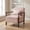 Light Pink, variant on ﻿   Light Pink Storage Chair, Mid Century Modern Accent Chair with Wood Frame and Waist Cushion, Upholstered Living Room Armchair for Reading Bedroom Sunroom Small Space.