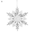 thumbnail image 2 of Ludlz Winter Christmas Hanging Snowflake Decorations, Snowflakes Garland 1PCS 3D Glittery Large White Snowflake for Christmas Winter Wonderland Holiday New Year Party Home Decorations, 2 of 8