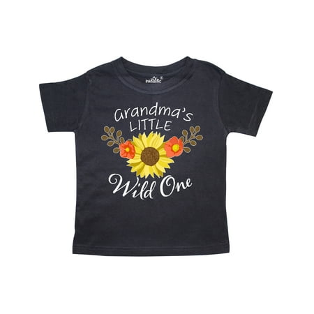 

Inktastic Grandma s Little Wild 1 with Beautiful Sunflower Gift Toddler Boy or Toddler Girl T-Shirt