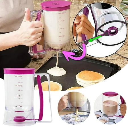 

PEONAVET Baking Supplies Batter Separator Dispenser Cupcake Handheld Dispenser Batter Funnel Measuring Cup Baking Tools Kitchen Gadgets - Summer Savings Clearance