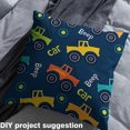 thumbnail image 2 of Homewish Beep Car Fabric by the Yard 1 Yard,Equipped Truck Home Decor Fabric by the Yard,Deep Blue Yellow Orange Sewing Fabric For Boys Kids,Microfiber Bedroom Decor, 2 of 6