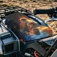 thumbnail image 3 of Uorisanigo Fire Wolf ATV Seat Cover Universal Four Wheeler Seat Cover Compatible with Polaris Scrambler 400 500 850 1000, Waterproof Non-Slip Cushion Pad(23×10 Inch), 3 of 7