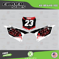 thumbnail image 3 of Kalair GFX Graphics Kit for Kawasaki KX100 (2014-2021) Evader Series, 3 of 5