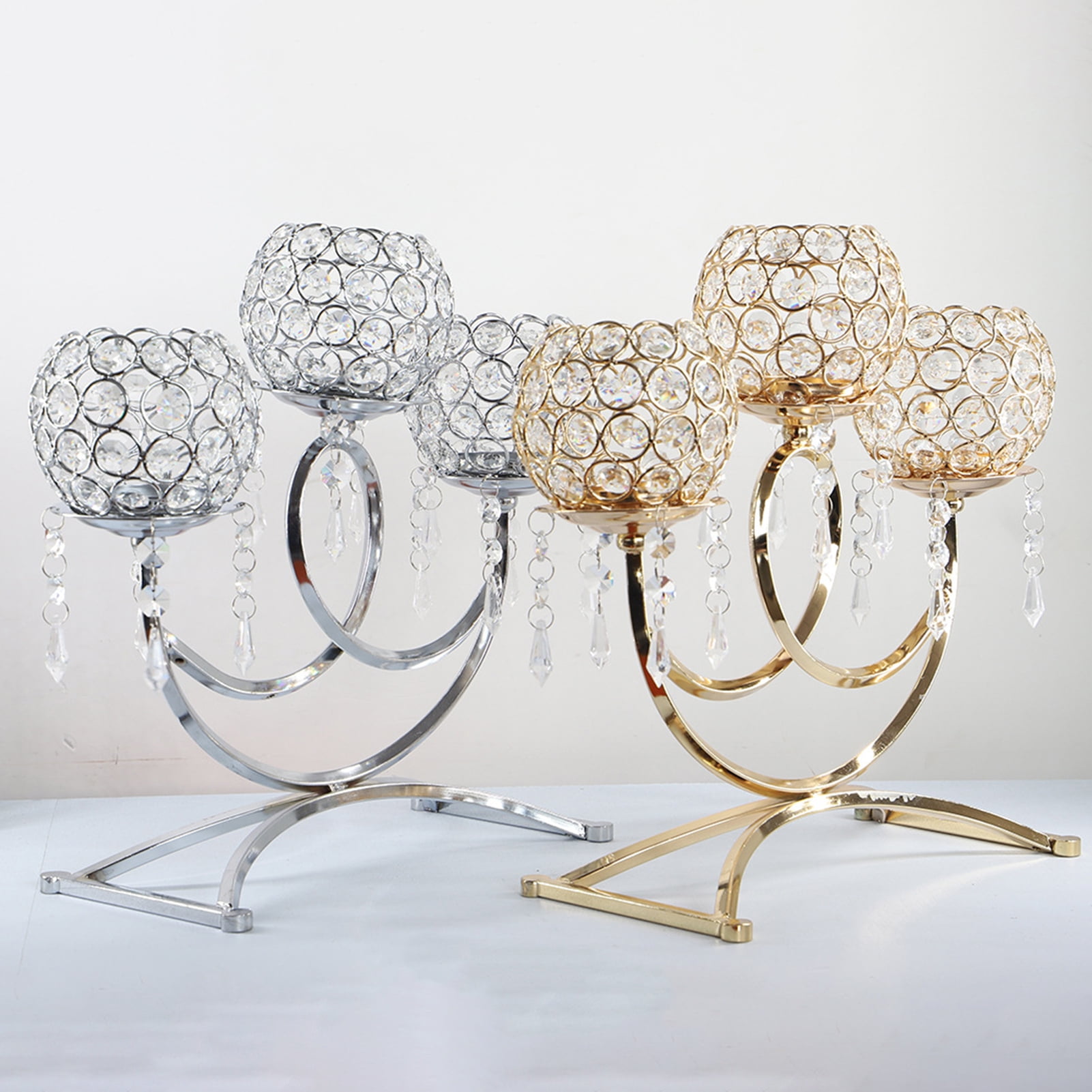 BetterZ Decorative Candlestick Freestanding Vintage 3Arm Desktop