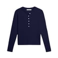 thumbnail image 4 of FUYUDY Women Shirts Neck Button Down Shirt Slim Fit Long Sleeve Soft Blouse For Layering And Casual Wear Breathable Female Solid Color Tops, 4 of 4