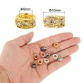 thumbnail image 2 of Uxcell 40Pcs 10mm Cuentas de Strass de Gran Agujero, Cuentas Espaciadoras a Granel Europeas (Oro Brillante), 2 of 5