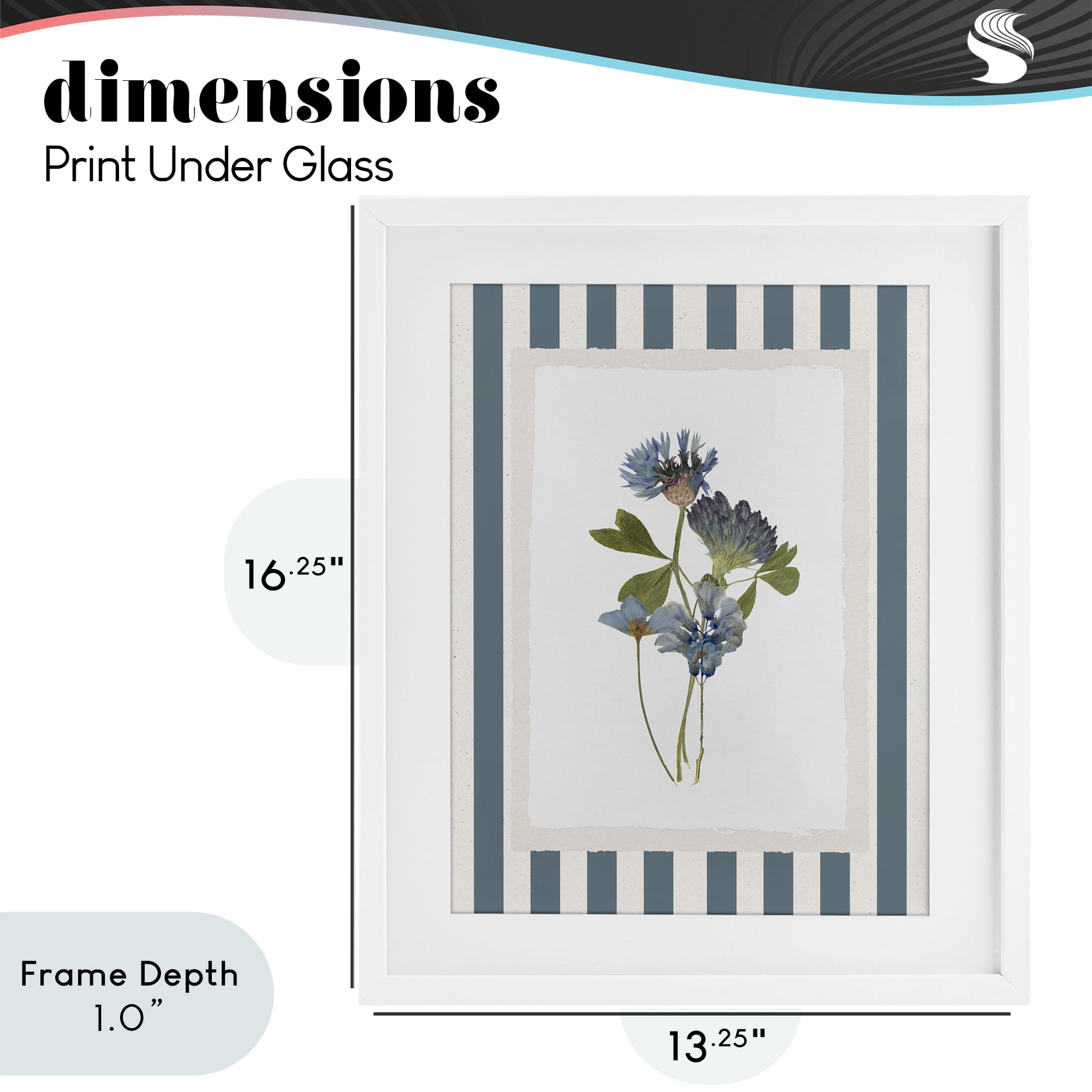 Stupell Industries Summer Memories Flowers White Framed Print Under Glass, design by Val Rhodes