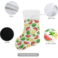 thumbnail image 3 of Coolnut Christmas Stockings Summer Fruit and Leaves Watermelon , 1 Pack 17.7" Xmas Fireplace Santa Socks Christmas Tree Hanging Stockings Decoration for Christmas Holiday Xmas Gift, 3 of 6